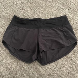 Lululemon speed up lined short 2.5” in black
